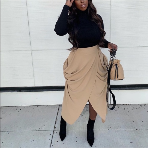 NWT Zara Draped Wrap Skirt - Picture 11 of 12